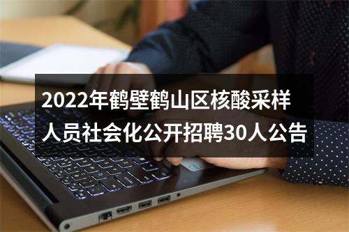 2022年鹤壁鹤山区核酸采样人员社会化公开招聘30人公告 图片