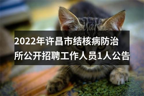 2022年许昌市结核病防治所公开招聘工作人员1人公告 图片